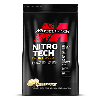 Nitro-Tech 100% Whey Gold - French Vanilla - 10lbs.
