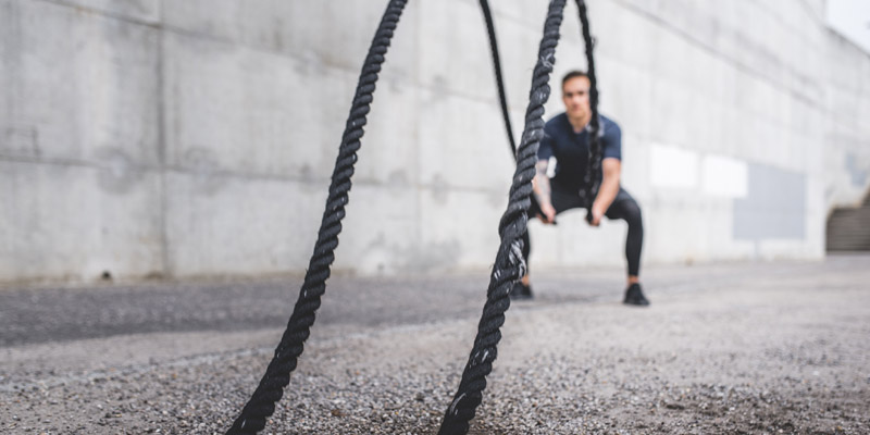 Battle ropes exercise