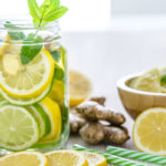 Refreshing water lime drink